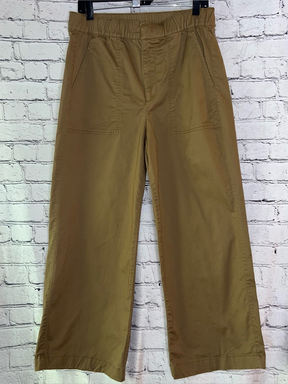 GAP High Rise Easy Wide Leg Dark Khaki Pants Size Medium